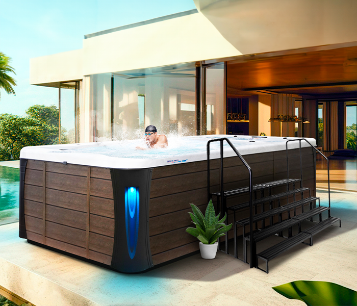 Calspas hot tub being used in a family setting - Lynn